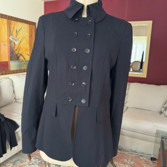 Women's Burberry london  Military Jacket with matching Pant size 10- Dark Navy - Picture 1 of 11